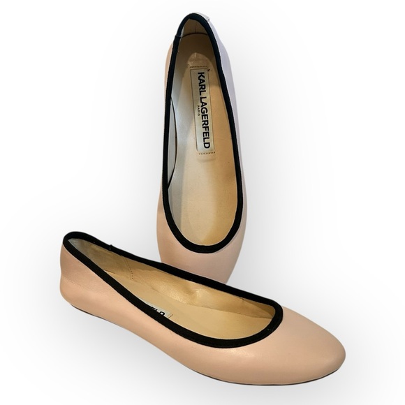 Karl Lagerfeld Baby Pink Ballet Flat - Picture 2 of 8